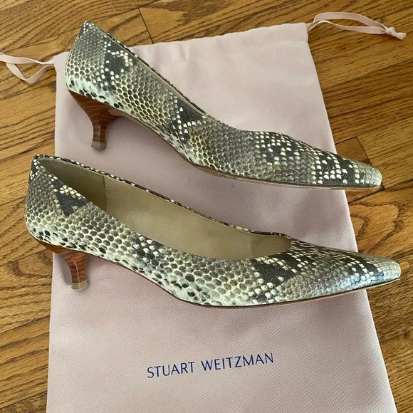 Stuart Weitzman Snake Print Women's Shoes Sz10 - Picture 2 of 6